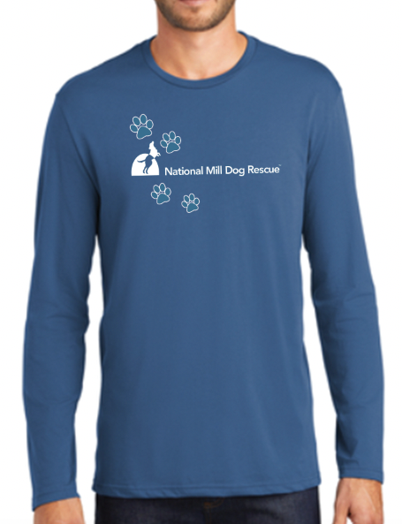 National Mill Dog Rescue Long Sleeve Paw Prints Shirt